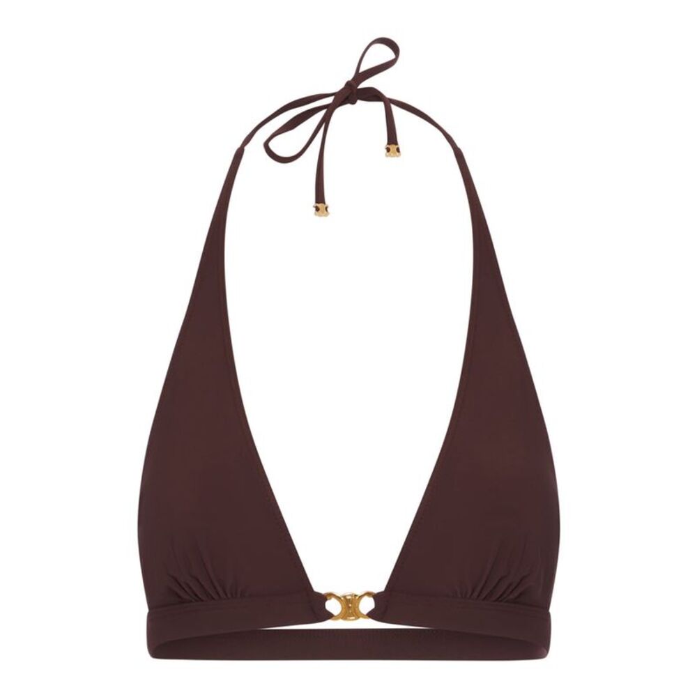 Celine Women Triomphe Triangle Top In Matte Jersey